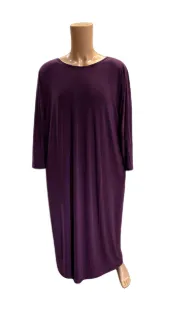 Abaya de prière avec voile intégré - 1 Pièce - Aubergine - Taille unique - 800_01