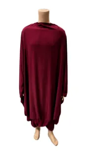 Jilbab Manche Lycra - 1 Pièces - Bordeaux - Taille 2 - 700_01