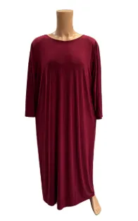 Abaya de prière avec voile intégré - 1 Pièce - Bordeaux - Taille unique - 800_01