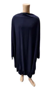 Jilbab Manche Lycra - 1 Pièces - Bleu marine - Taille 2 - 700_01